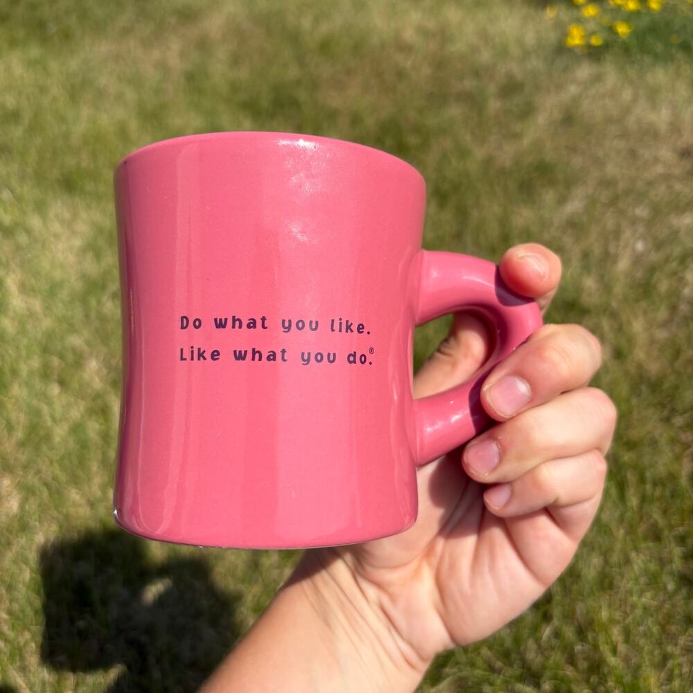 Life is Good Vintage Pink Floral Mug - Picture 2 of 5